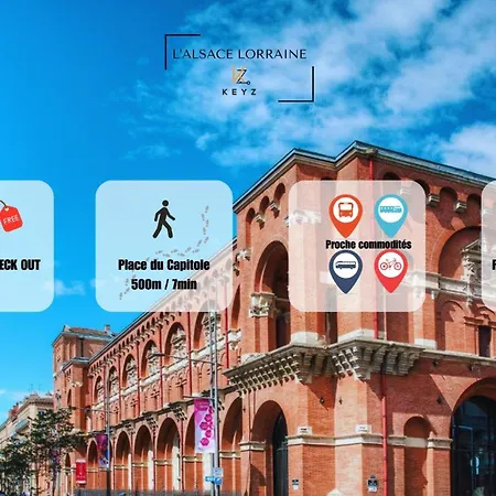 Apartament L Alsace Lorraine - A 5min Place Du Capitole -free Checkin -wifi *